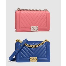 [CHANEL-샤넬]쉐브론 보이백 램스킨 미듐 인기색상 A67086