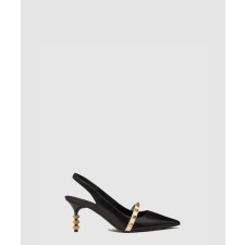 [VALENTINO-발렌티노]스컬프처 락스터드 슬링백