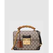 [GUCCI-구찌]패드락 GG 스몰 뱀부 토트백 603221