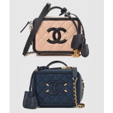 [CHANEL-샤넬]베니티 코스메틱 스몰 투톤 A93342