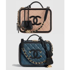 [CHANEL-샤넬]베니티 코스메틱 미듐 투톤 A93343