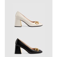 [GUCCI-구찌]홀스빗 미드힐 펌프스 643886