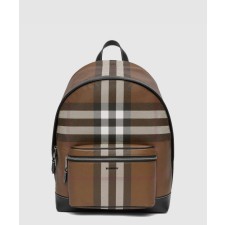 [BURBERRY-버버리]체크 레더 백팩 80514141
