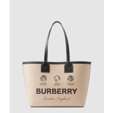 [BURBERRY-버버리]라벨 프린트 런던 토트백 미듐 80631211