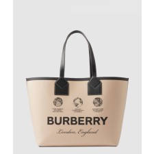 [BURBERRY-버버리]라벨 프린트 런던 토트백 라지 80631221