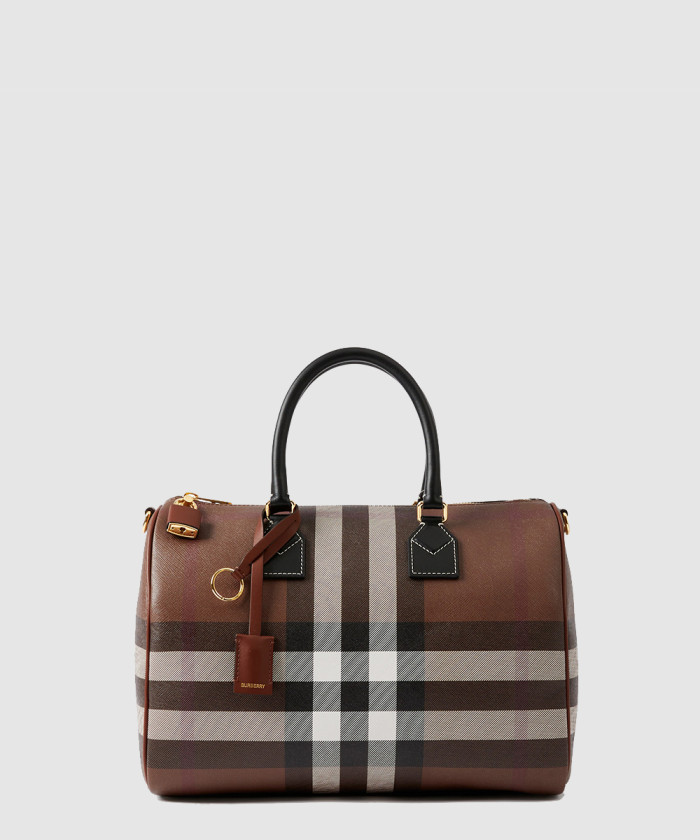 [BURBERRY-버버리]체크 볼링백 미듐 80523481