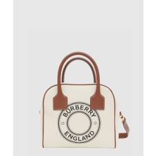 [BURBERRY-버버리]로고 그래픽 코튼 캔버스 큐브백 스몰 80305041
