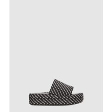 [BALENCIAGA-발렌시아가]올오버 로고 플랫폼 슬라이드 656988