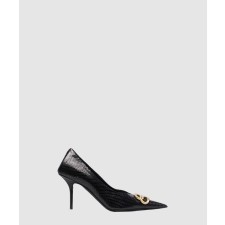 [BALENCIAGA-발렌시아가]스네이크 이펙트 로고 플라크 펌프스 636635