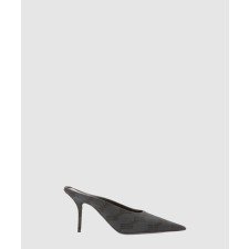 [BALENCIAGA-발렌시아가]스퀘어 나이프 비비 모노그램 캔버스 뮬 702017