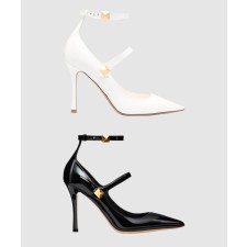 [VALENTINO-발렌티노]락스터드 페이던트 레더 펌프스