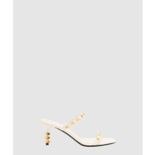[VALENTINO-발렌티노]락스터드 슬립온 레더 스틸레토