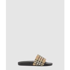 [BURBERRY-버버리]빈티지 체크 프린트 슬라이드 80569421
