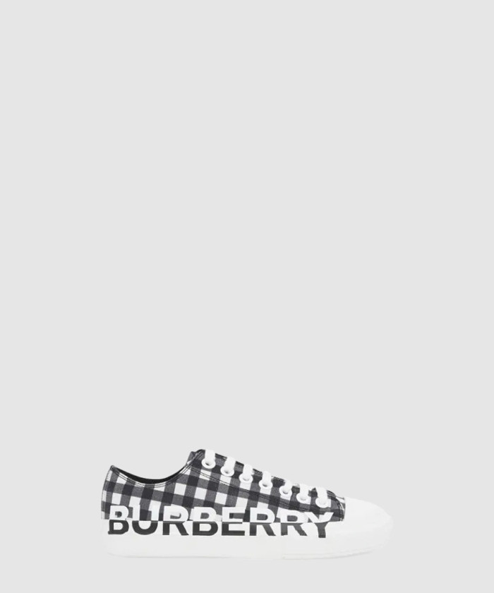 [BURBERRY-버버리]로고 프린트 깅엄 코튼 스니커즈 80286311