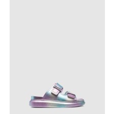 [MCQUEEN-알렉산더맥퀸]하이브리드 이리데슨트 버클 샌들 697095