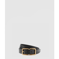 [SAINT LAURENT-생로랑]크로커다일 더블 버클 벨트 669865