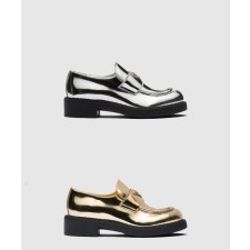 [PRADA-프라다]메탈릭 로퍼 1D246M