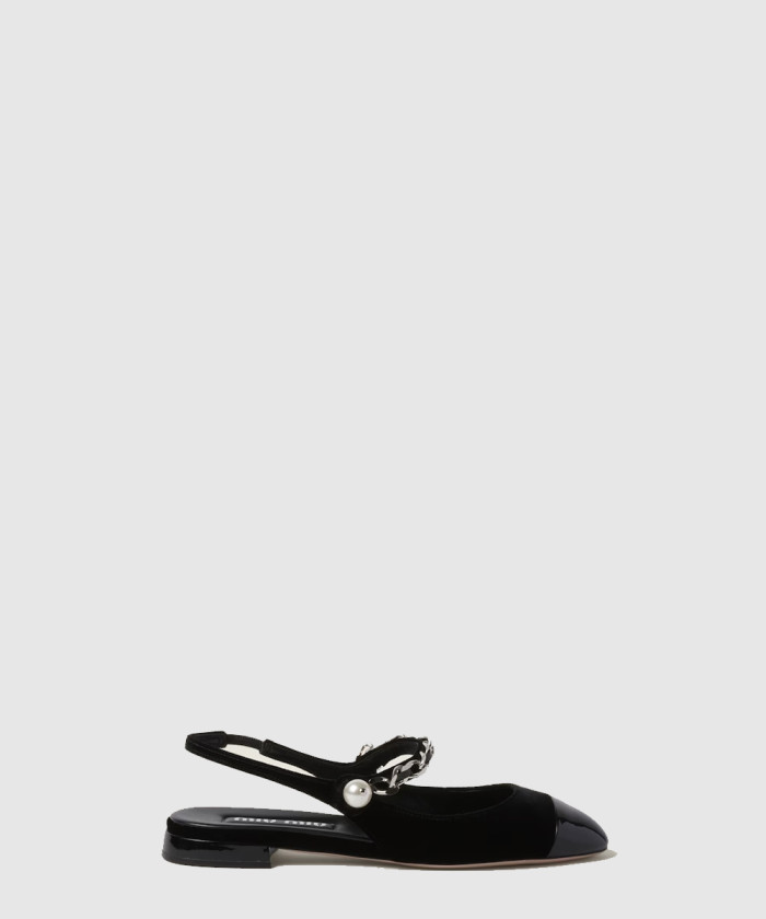 [MIUMIU-미우미우]에나멜 슬링백 5F046E