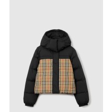 [BURBERRY-버버리]크롭 리버시블 체크 퍼퍼 재킷 8079475