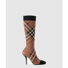 [BURBERRY-버버리]니트 체크 삭스 부츠 80478191