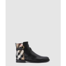 [BURBERRY-버버리]하우스 체크 레더 앵클 부츠 80568191