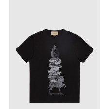 [GUCCI-구찌]니트 면 프린트 티셔츠 77a758