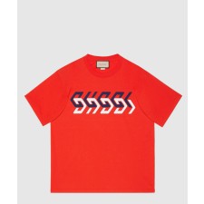 [GUCCI-구찌]미러 프린트 코튼 저지 티셔츠 616036