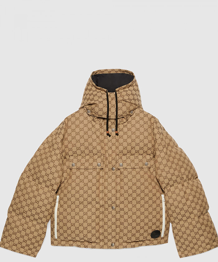 [GUCCI-구찌]GG 코튼 캔버스 푸퍼 재킷 717558