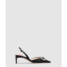 [ROGER VIVIER-로저비비에]도르세이 슬링백 스트라스 버클 펌프스 7223