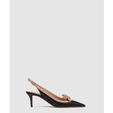 [VALENTINO-발렌티노]페이턴트 가죽 락스터드 케이지 펌프스