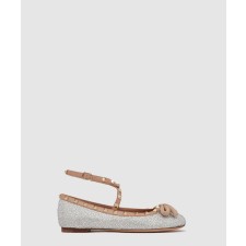 [VALENTINO-발렌티노]크리스탈 락스터드 발레리나