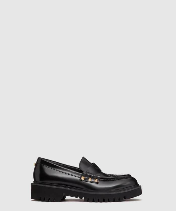 [VALENTINO-발렌티노]락스터드 송아지 가죽 로퍼