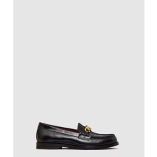 [VALENTINO-발렌티노]브이로고 체인 송아지 가죽 로퍼