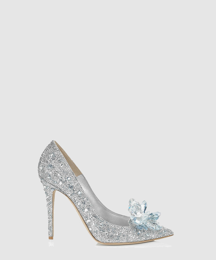 [JIMMY CHOO-지미추]크리스탈 커버드 포인티 토 펌프스