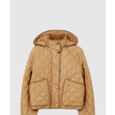[BURBERRY-버버리]다이아몬드 퀼팅 나일론 크롭 재킷 80709691