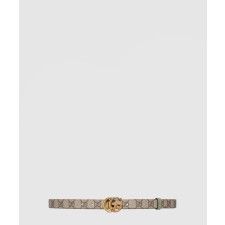 [GUCCI-구찌]더블 G 버클 슬림 벨트 659418