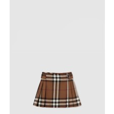 [BURBERRY-버버리]체크 울 플리츠 스커트 80632371