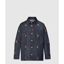 [LOUIS VUITTON-루이비통]엠브로이더드 데님 오버셔츠 1AFHVE