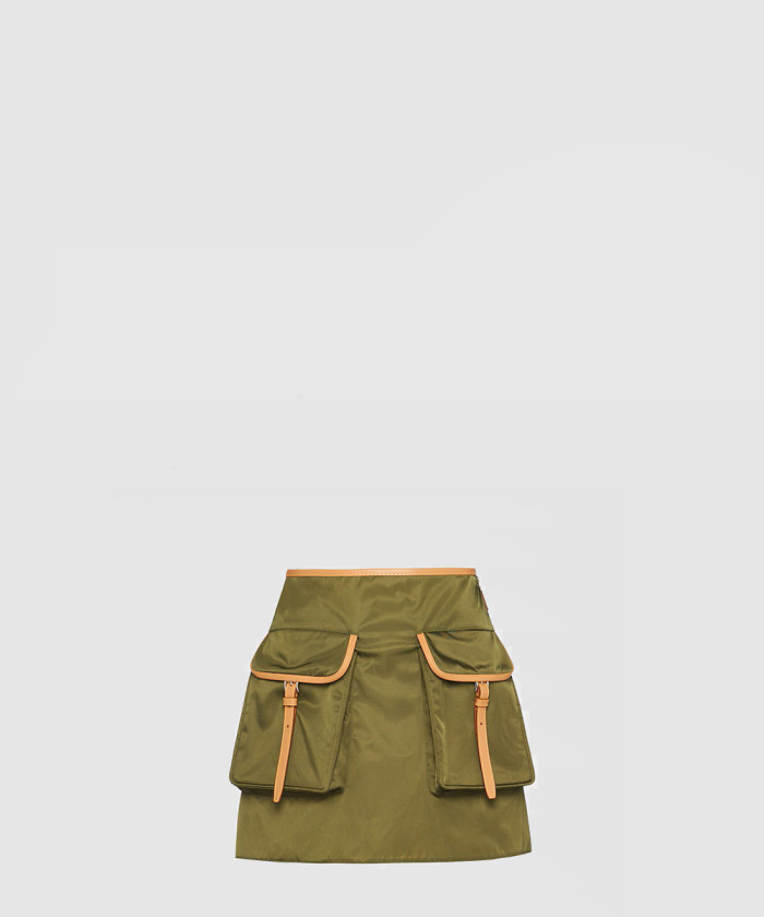 [PRADA-프라다]리나일론 미니스커트 21H967