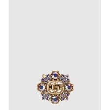[GUCCI-구찌]더블 G 크리스털 플라워 반지 753792