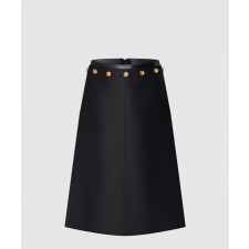 [LOUIS VUITTON-루이비통]버튼 웨이스트 미카도 미디 스커트 1ABI8R