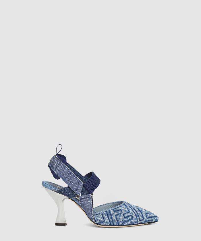 [FENDI-펜디]데님 힐 슬링백 8J8525