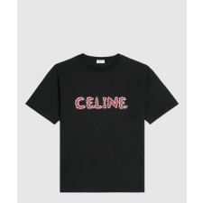 [CELINE-셀린느]라인스톤 루즈핏 티셔츠 2X49F6