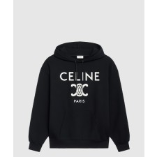 [CELINE-셀린느]코튼 플리스 루즈 후드 스웨트셔츠 2Y5284