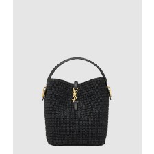 [SAINT LAURENT-생로랑]우븐 라피아 및 베지터블 태닝 가죽 소재의 LE 37 773991