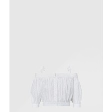 [LOUIS VUITTON-루이비통]모노그램 필 쿠페 오프 더 숄더 블라우스 1AFSBI