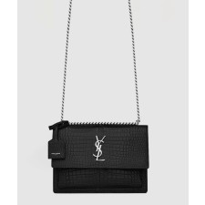 [SAINT LAURENT-생로랑]선셋 모노그램 크로커 미듐 442906