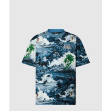 [LOUIS VUITTON-루이비통]프린티드 쇼트 슬리브드 코튼 티셔츠 1AFRFH