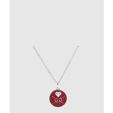 [GUCCI-구찌]고스트 에나멜 서클 펜던트 목걸이 459358