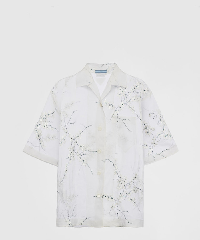 [PRADA-프라다]겹쳐진 자수 장식 셔츠 P433BR